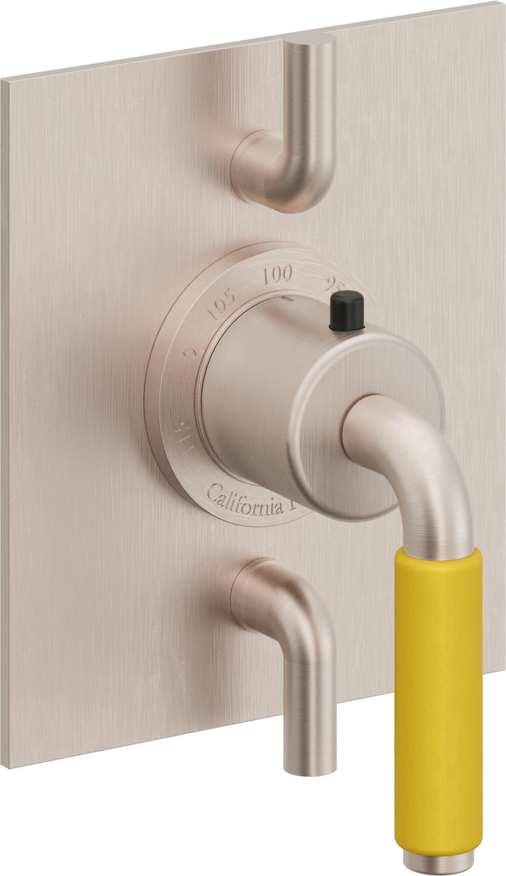 California Faucets Cayucos StyleTherm con Control de Volumen Doble - Palanca de Porcelana Amarilla