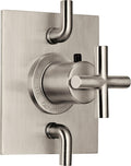 California Faucets Tiburon Solo Guarnición StyleTherm con Control de Doble Volumen - Manija de Cruz
