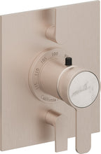 California Faucets Capitola StyleTherm con Control de Volumen Doble - Placa Plana - Níquel Satinado