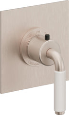 California Faucets Cayucos StyleTherm Termostático de 3/4" - Palanca de Porcelana Blanca