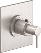 California Faucets D Street StyleTherm Termostático de 3/4" - Placa Plana - Palanca Redonda - Satin Nickel