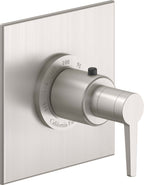 California Faucets D Street StyleTherm Termostático de 3/4" - Placa Plana - Palanca Plana - Satin Nickel