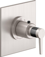 California Faucets D Street StyleTherm Termostático de 3/4" - Placa Plana - Palanca Plana - Satin Nickel