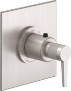 California Faucets D Street StyleTherm Termostático de 3/4" - Placa Plana - Palanca Plana - Satin Nickel