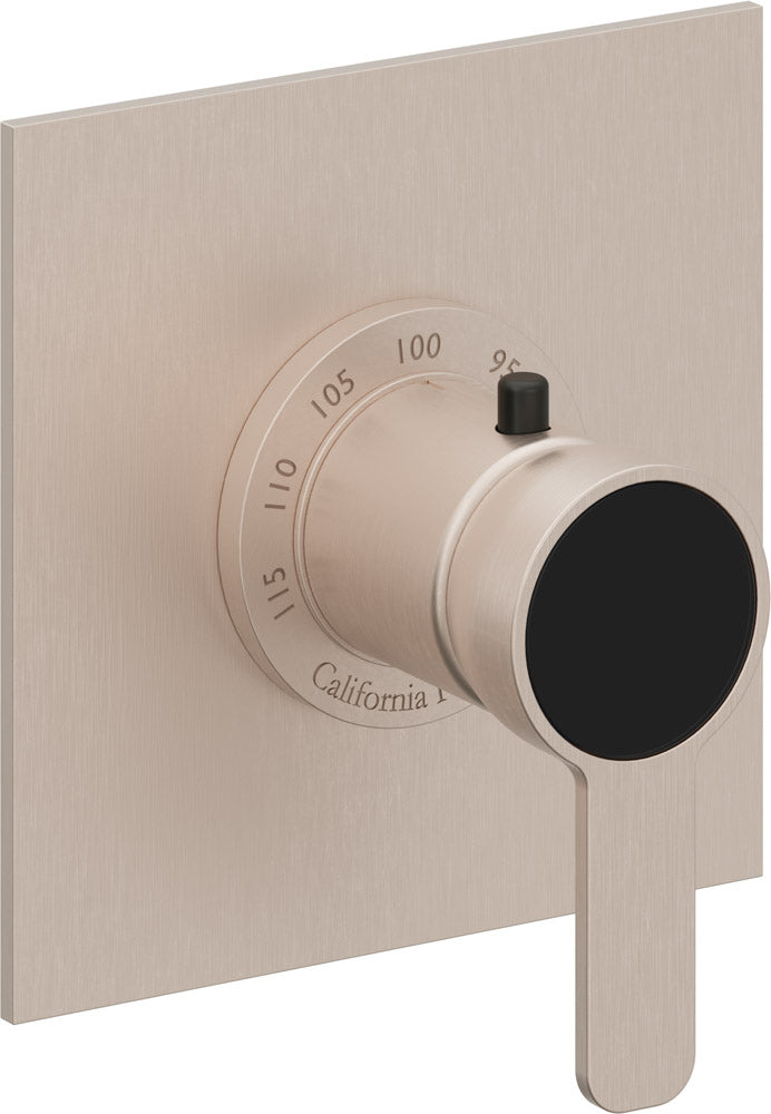 California Faucets Capitola StyleTherm Termostático de 3/4" - Placa Plana - Níquel Satinado