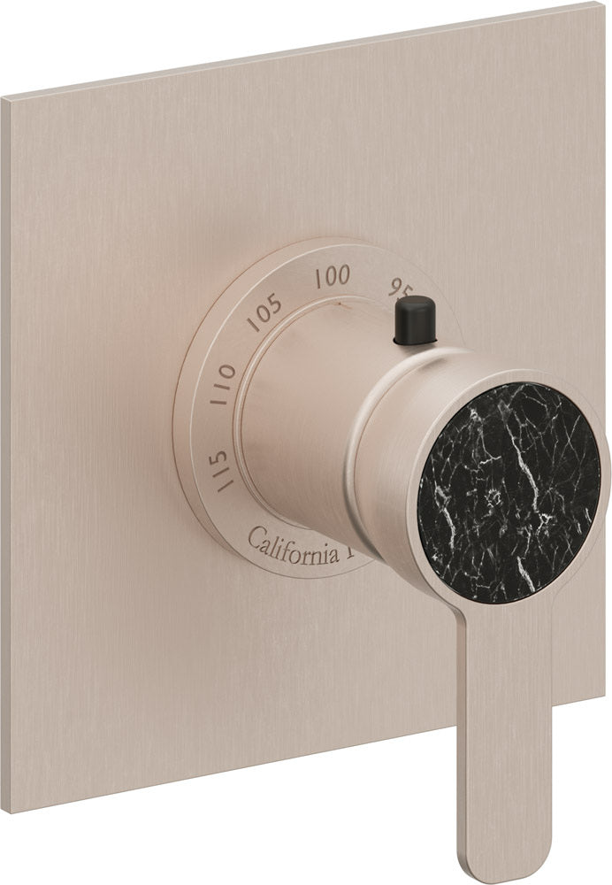 California Faucets Capitola StyleTherm Termostático de 3/4" - Placa Plana - Níquel Satinado