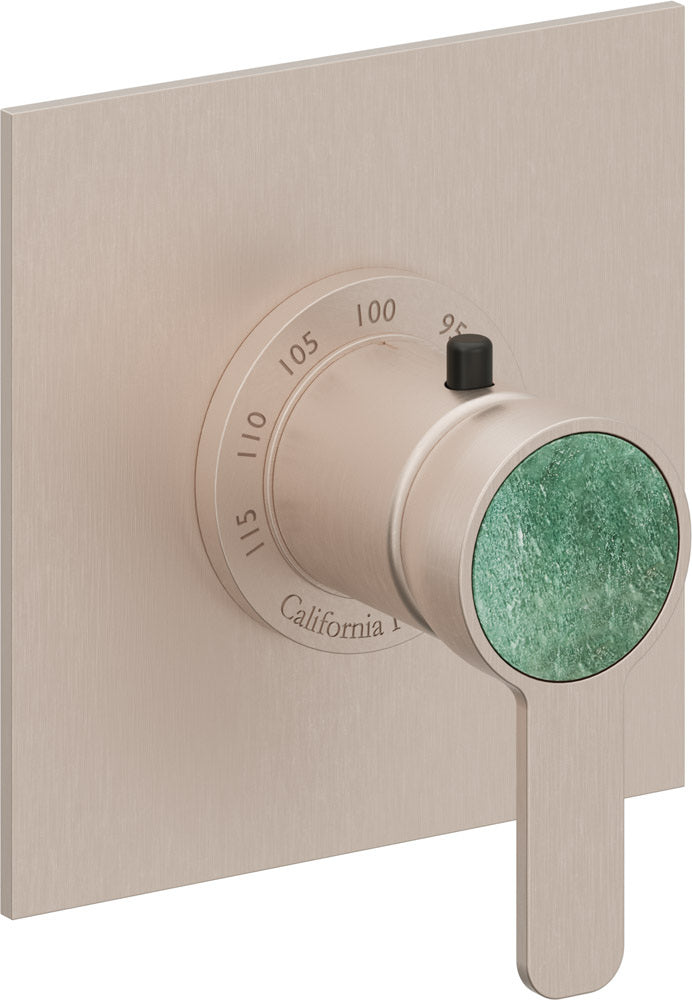 California Faucets Capitola StyleTherm Termostático de 3/4" - Placa Plana - Níquel Satinado