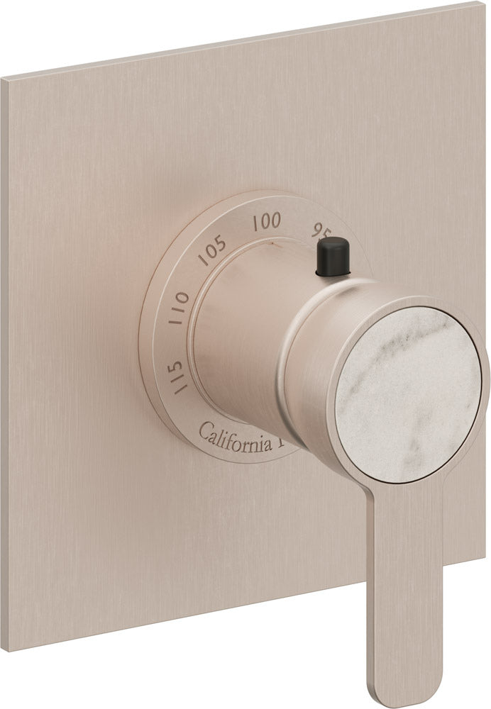 California Faucets Capitola StyleTherm Termostático de 3/4" - Placa Plana - Níquel Satinado