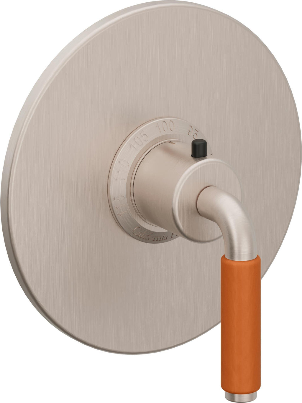 California Faucets Cayucos StyleTherm Termostático de 3/4" - Palanca de Porcelana Naranja