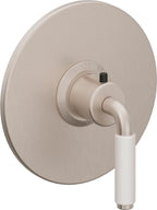 California Faucets Cayucos StyleTherm Termostático de 3/4" - Palanca de Porcelana Blanca