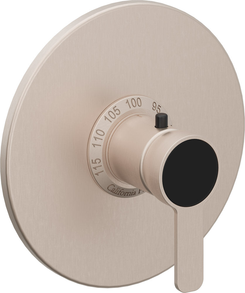 California Faucets Capitola StyleTherm Termostático de 3/4" - Placa Redonda - Níquel Satinado