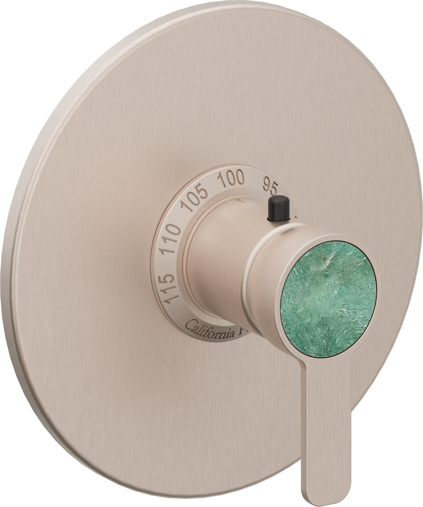 California Faucets Capitola StyleTherm Termostático de 3/4" - Placa Redonda - Níquel Satinado
