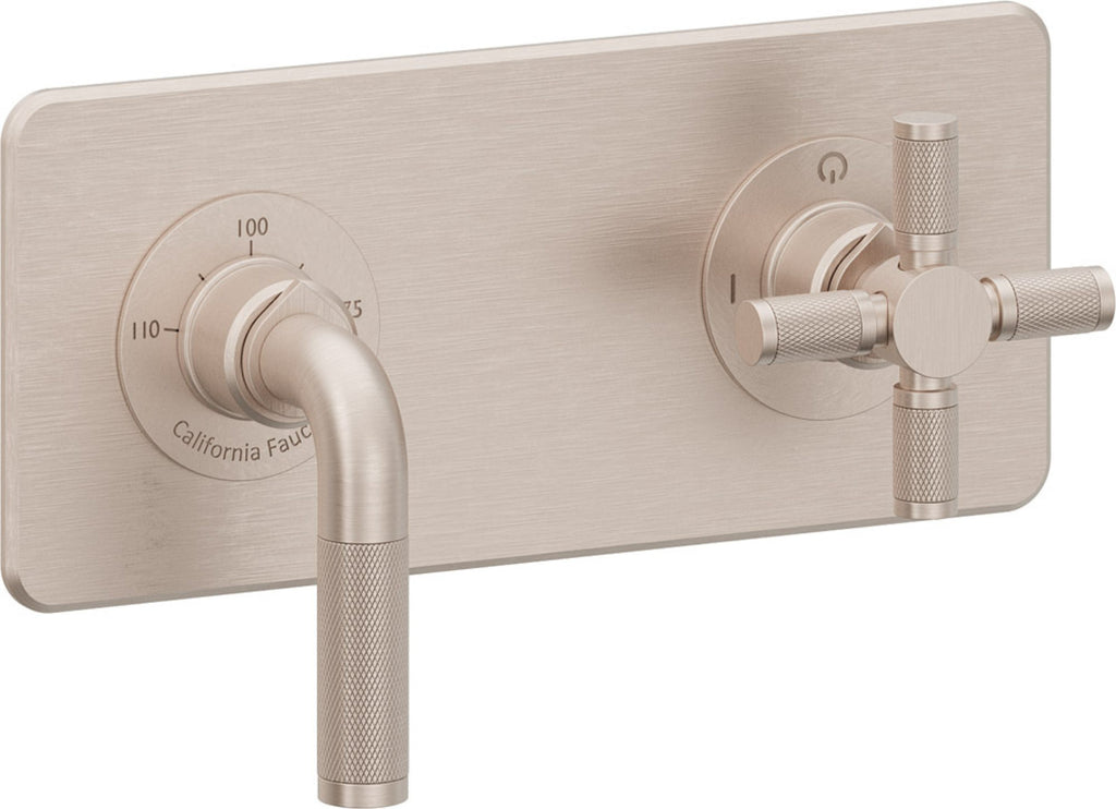 California Faucets Descanso StyleTherm Vista™ - Placa Cuadrada Sencilla (9" x 4")