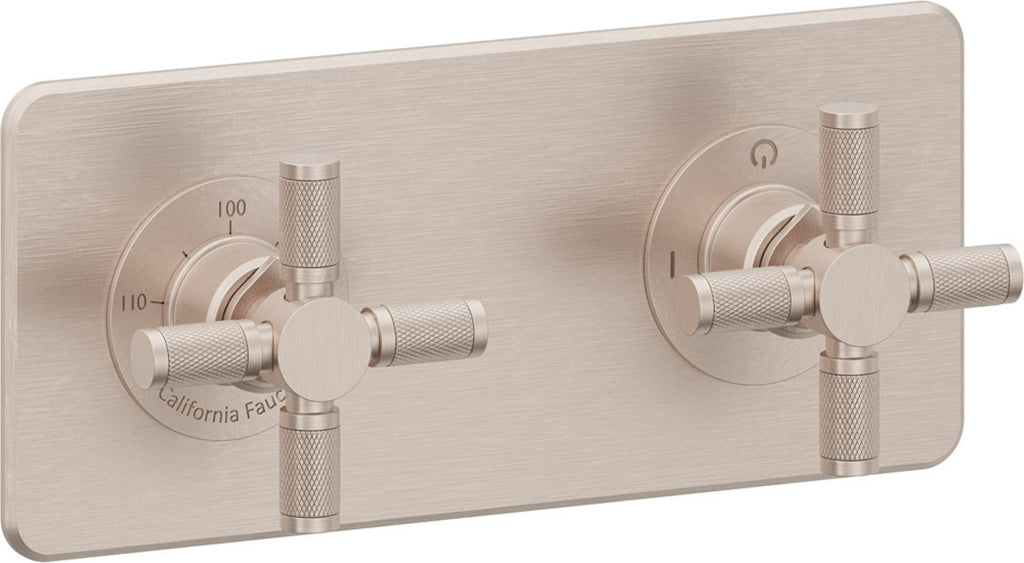 California Faucets Descanso StyleTherm Vista™ - Placa Cuadrada Sencilla (9" x 4")