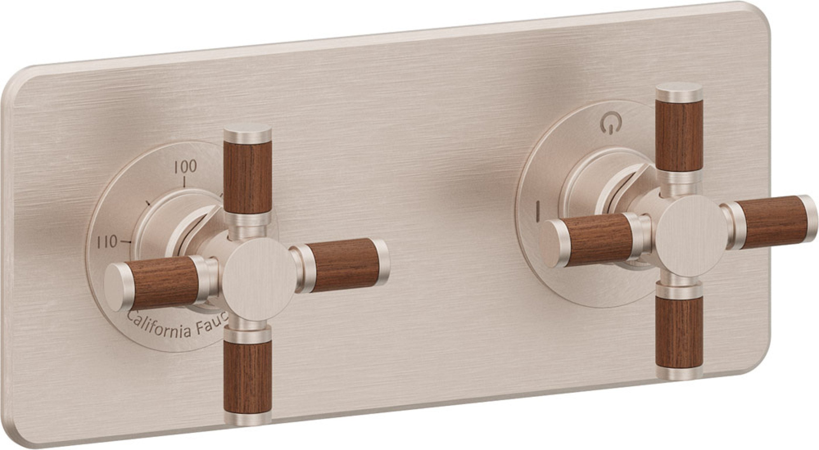 California Faucets Descanso StyleTherm Vista™ - Placa Cuadrada Sencilla (9" x 4")
