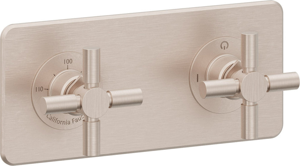 California Faucets Descanso StyleTherm Vista™ - Placa Cuadrada Sencilla (9" x 4")