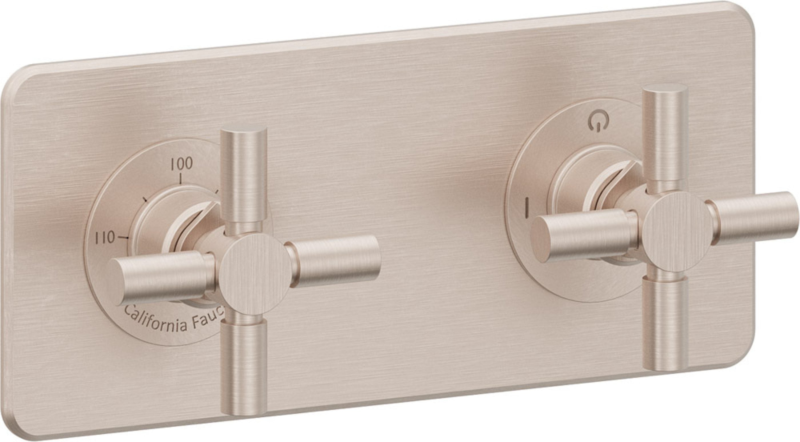 California Faucets Descanso StyleTherm Vista™ - Placa Cuadrada Sencilla (9" x 4")