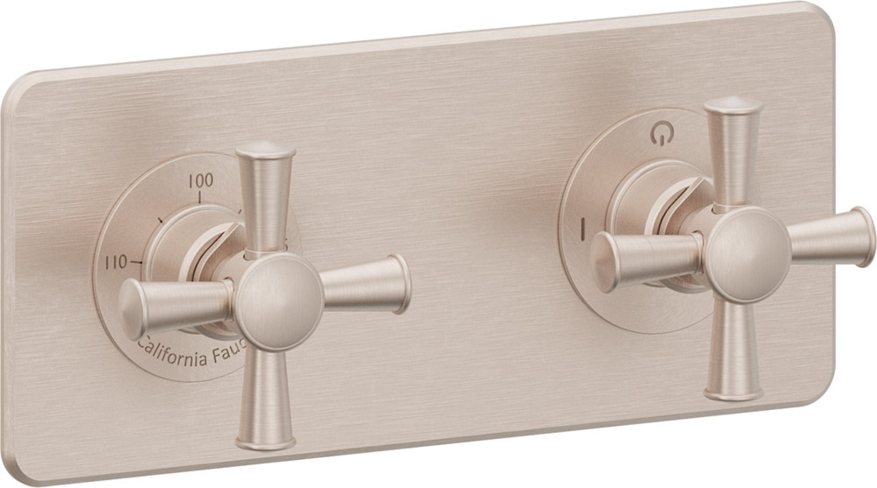California Faucets Miramar StyleTherm Vista™ - Placa Cuadrada Sencilla (9" x 4")