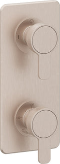 California Faucets Capitola StyleTherm Vista con Control de Una Salida - Placa Quad - Níquel Satinado