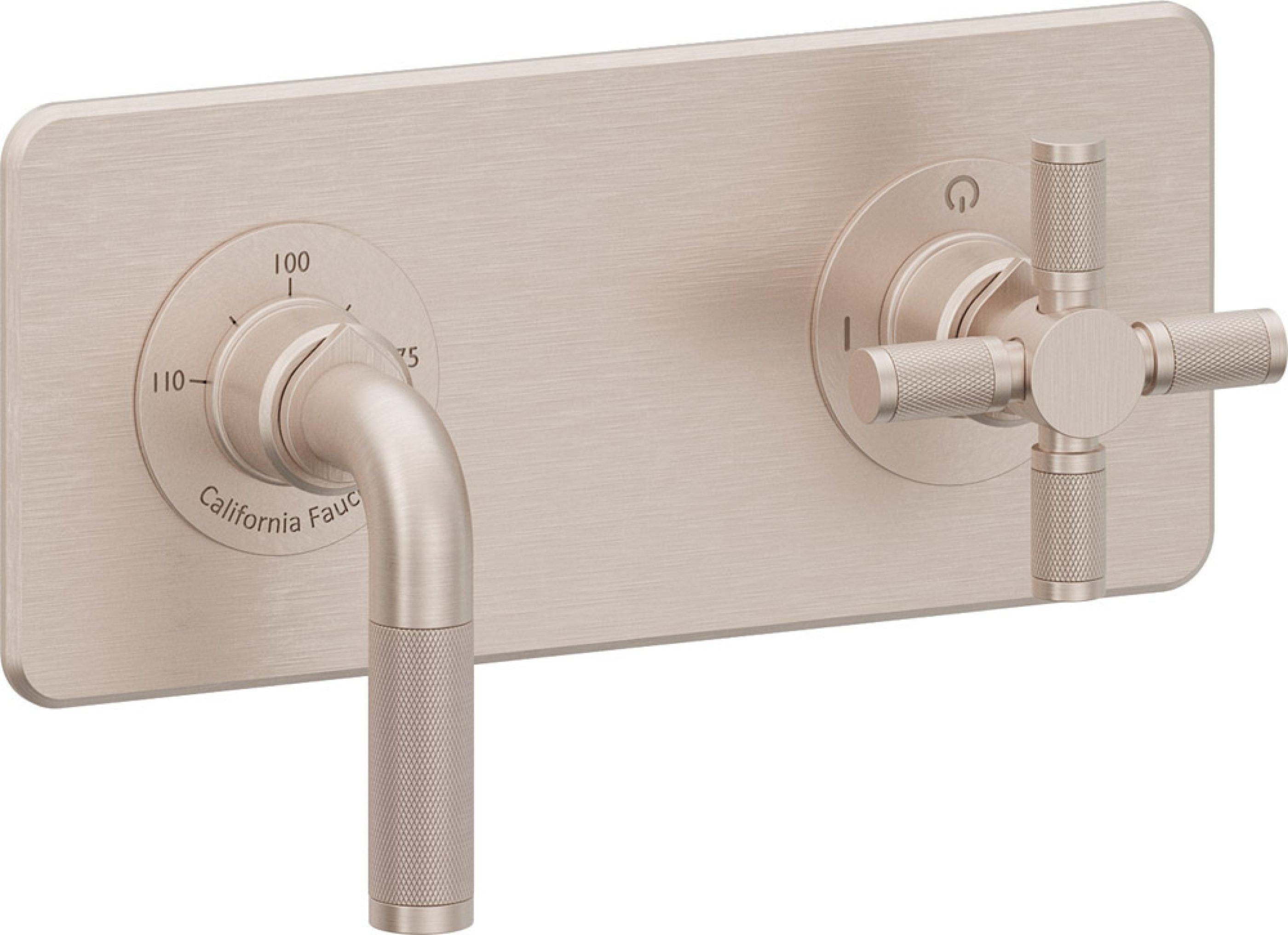 California Faucets Descanso StyleTherm Vista™ - Placa Cuadrada Sencilla (9" x 4")