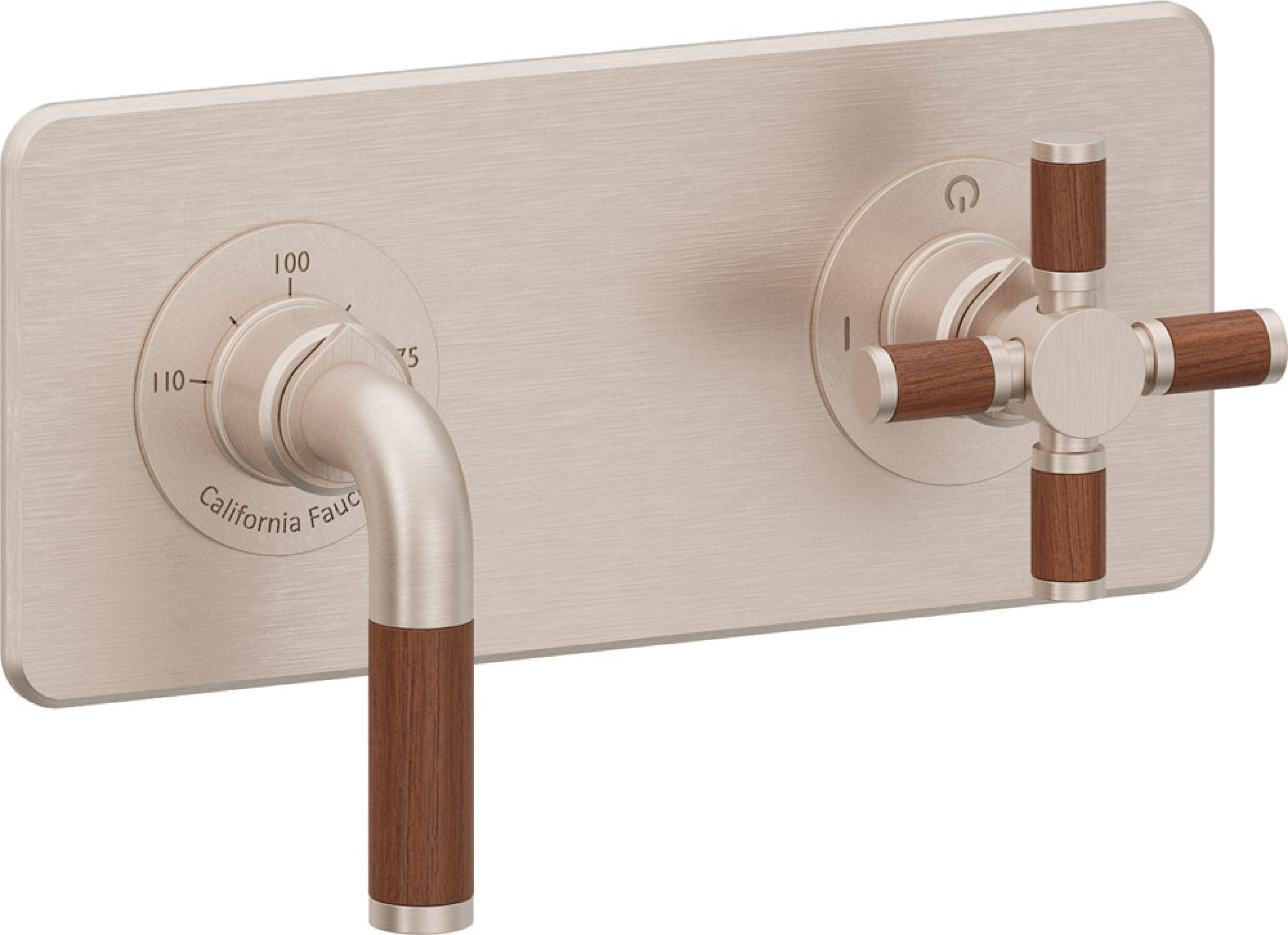 California Faucets Descanso StyleTherm Vista™ - Placa Cuadrada Sencilla (9" x 4")