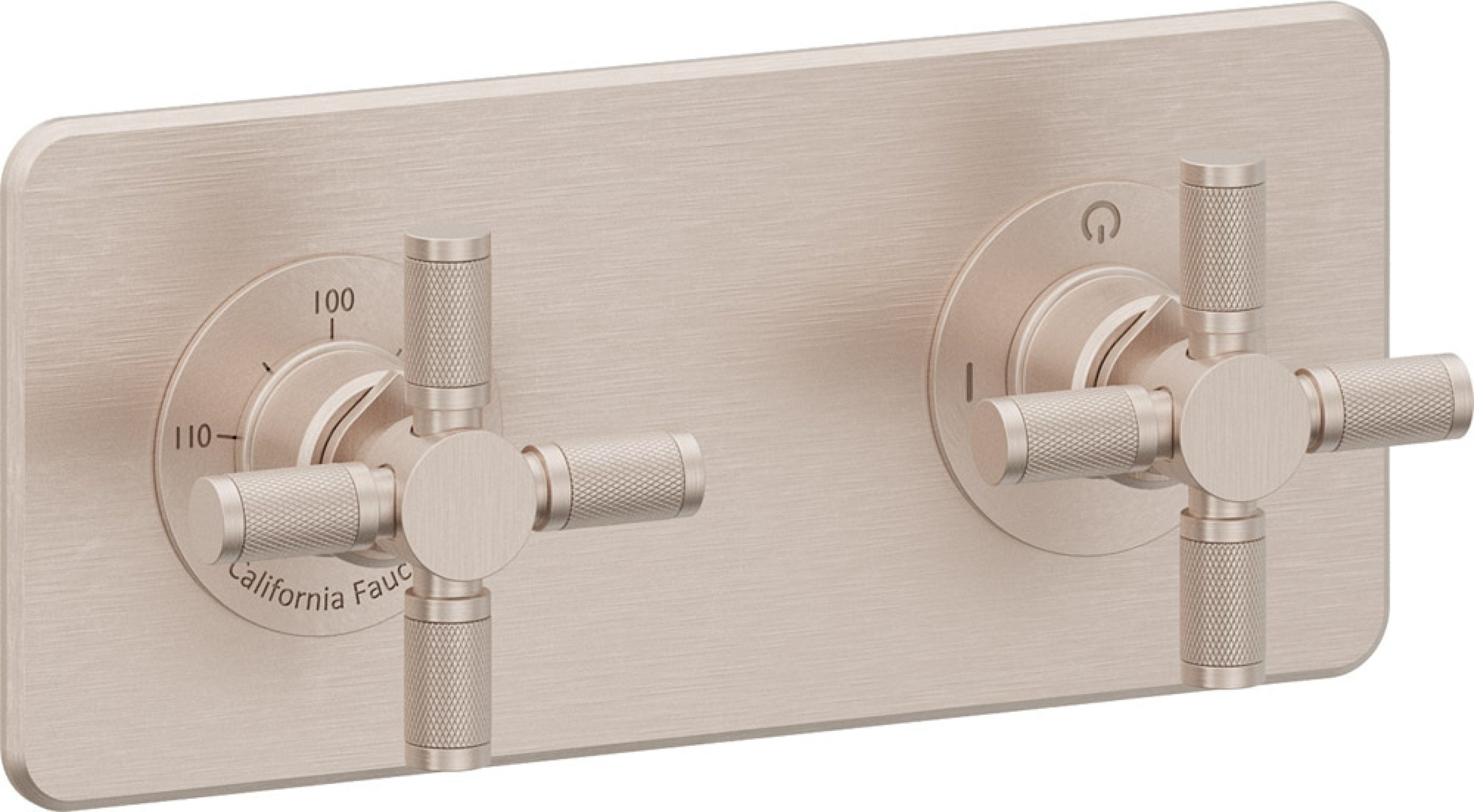 California Faucets Descanso StyleTherm Vista™ - Placa Cuadrada Sencilla (9" x 4")