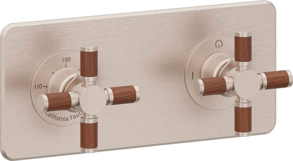 California Faucets Descanso StyleTherm Vista™ - Placa Cuadrada Sencilla (9" x 4")
