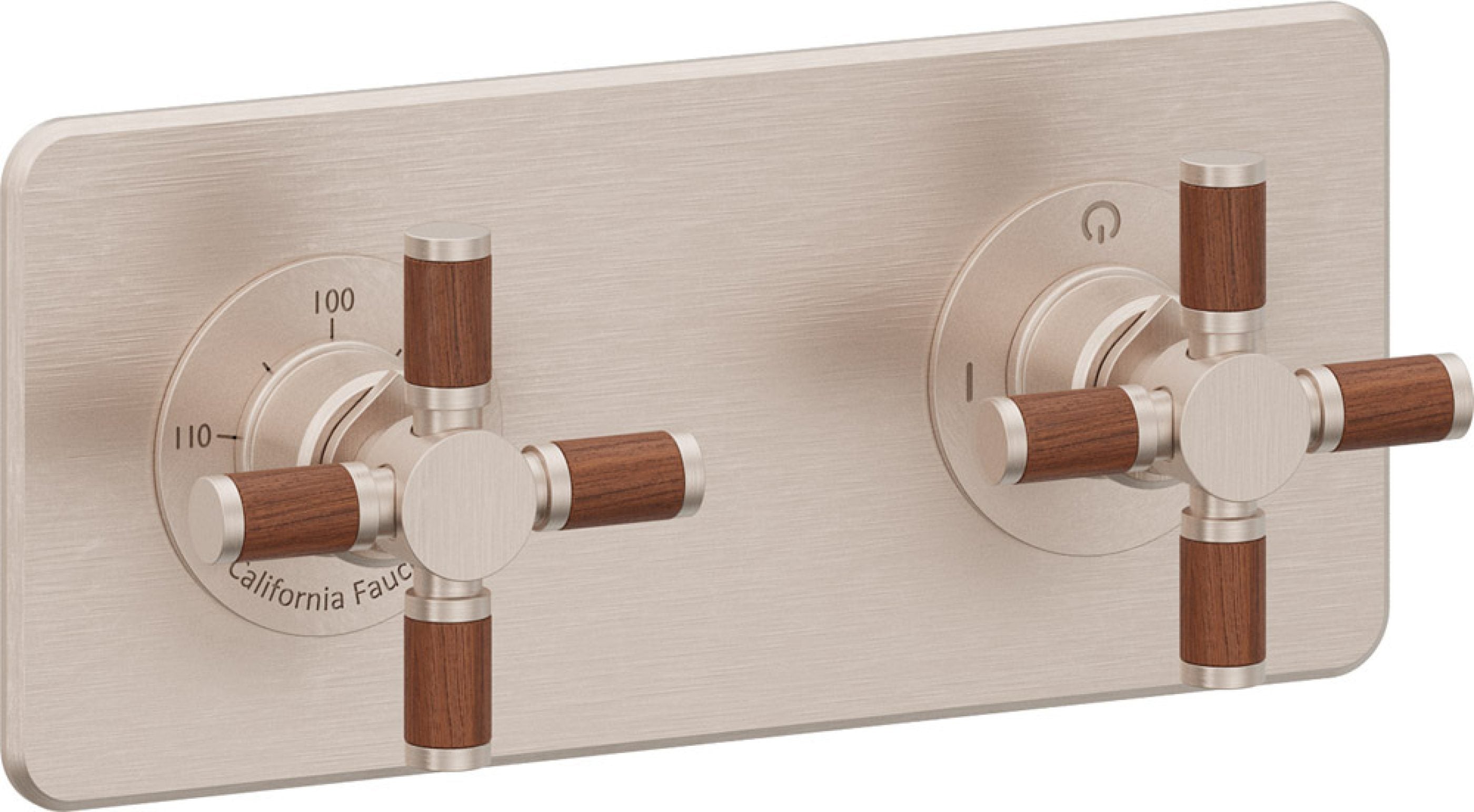 California Faucets Descanso StyleTherm Vista™ - Placa Cuadrada Sencilla (9" x 4")