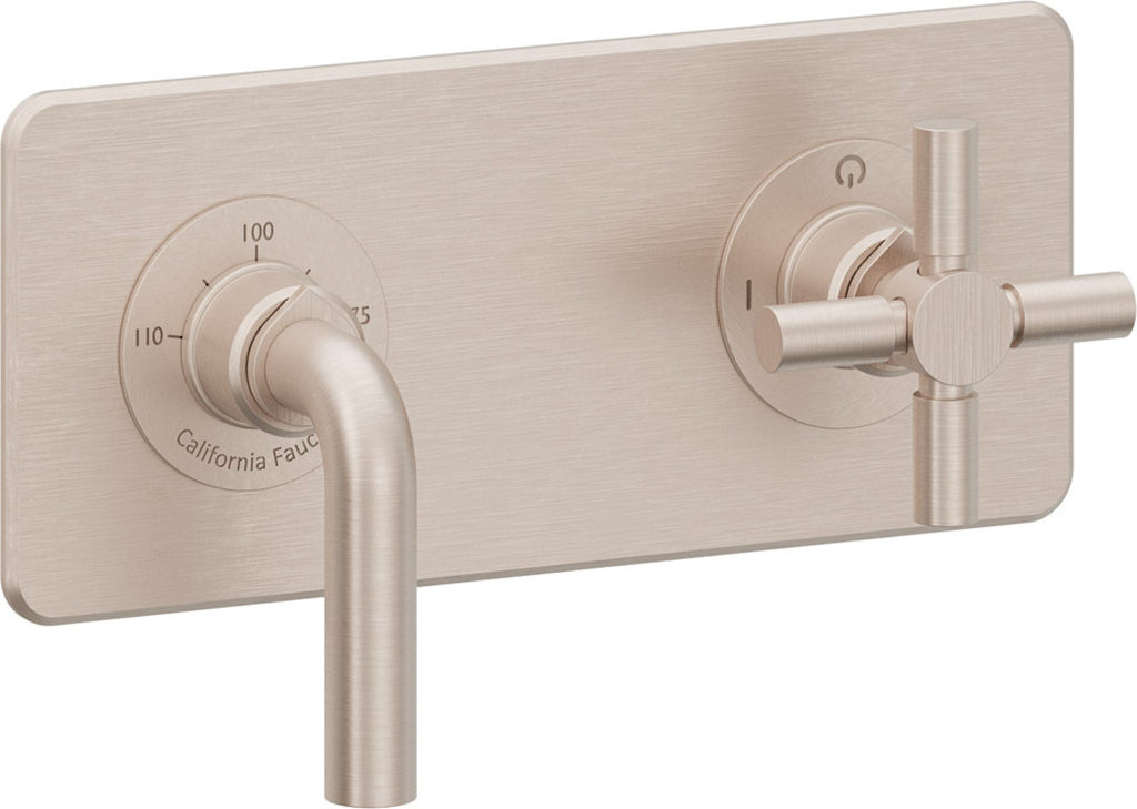 California Faucets Descanso StyleTherm Vista™ - Placa Cuadrada Sencilla (9" x 4")