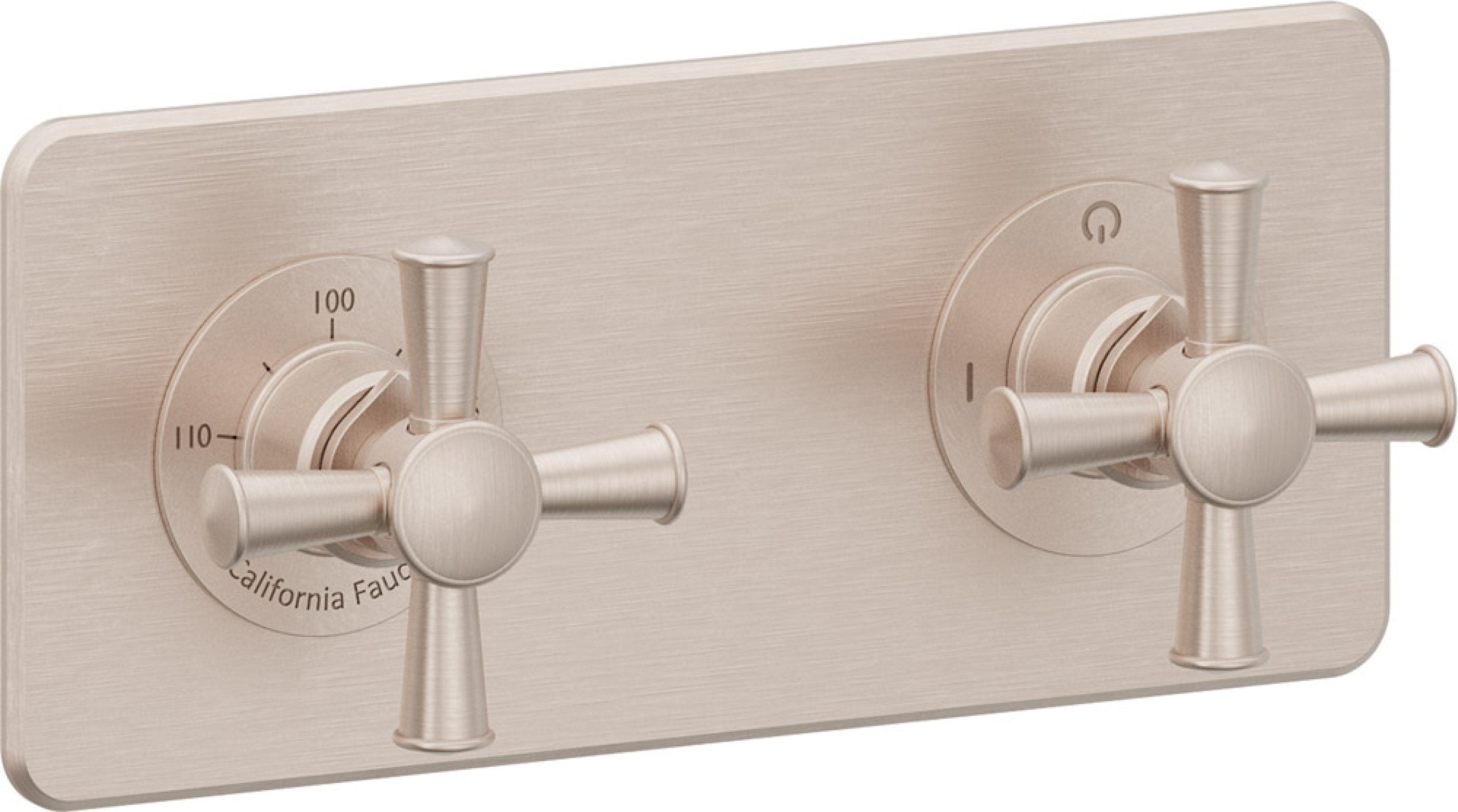 California Faucets Miramar StyleTherm Vista™ - Placa Cuadrada Sencilla (9" x 4")