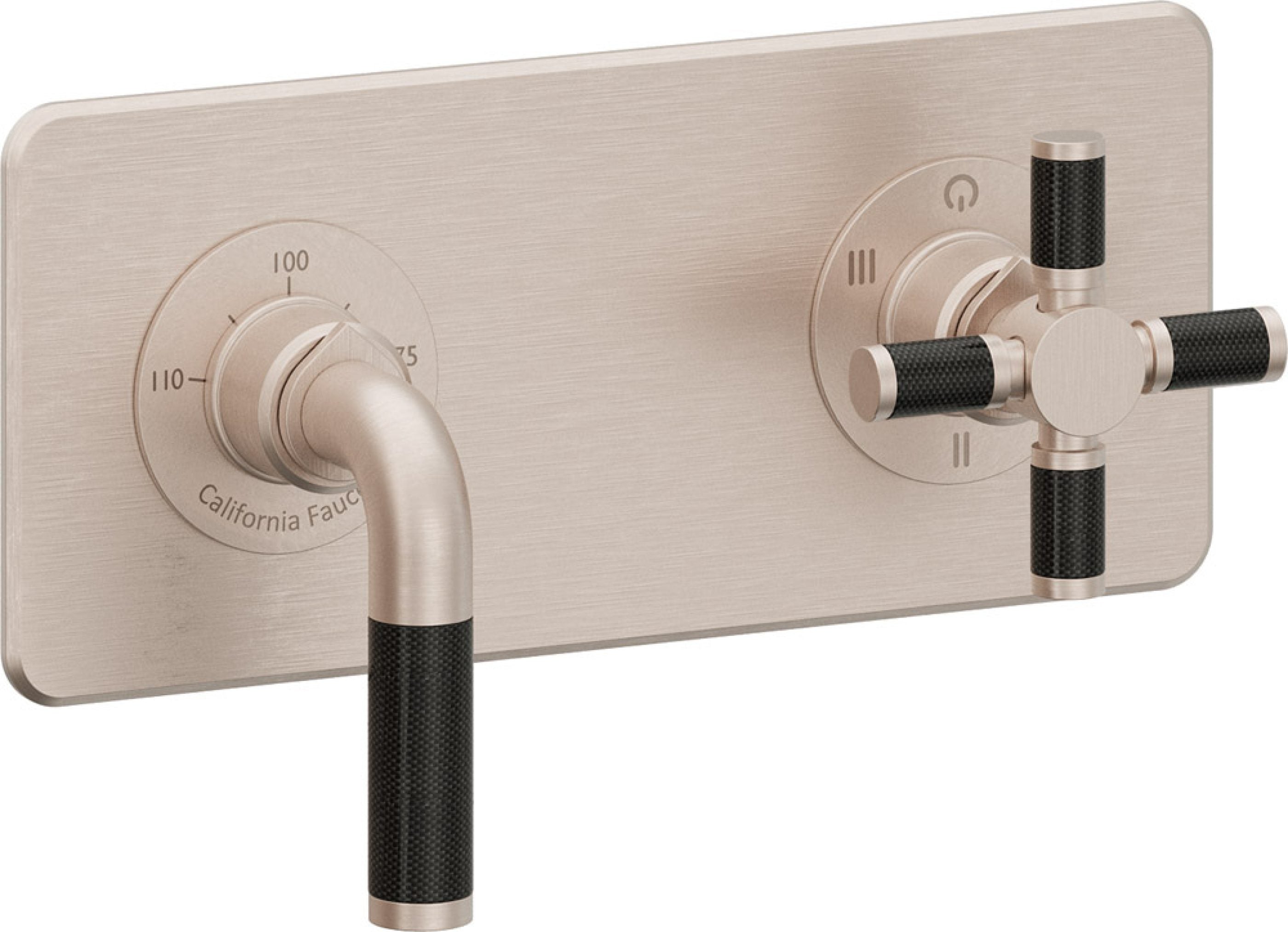 California Faucets Descanso StyleTherm Vista™ - Placa Cuadrada Sencilla (9" x 4")
