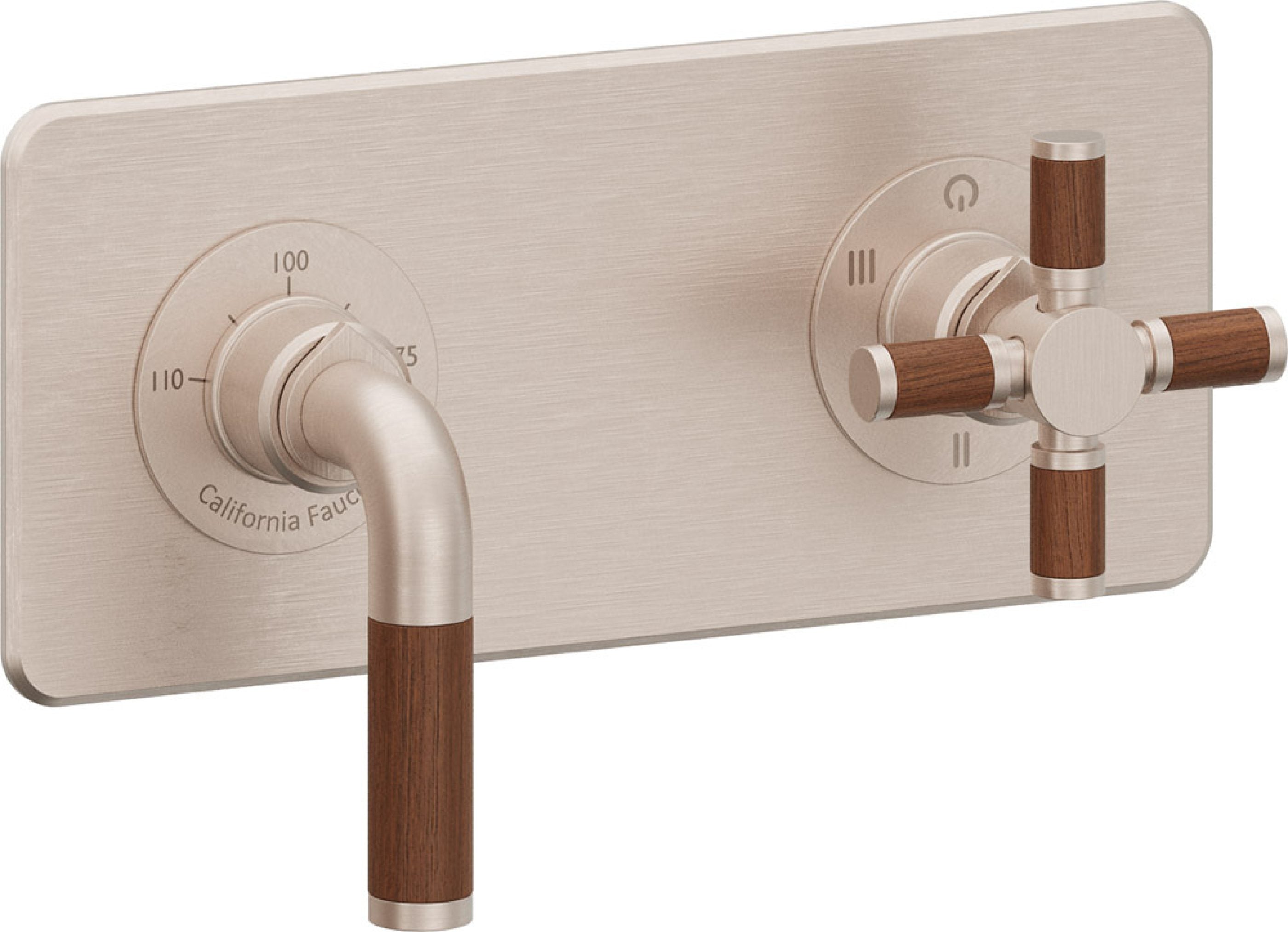 California Faucets Descanso StyleTherm Vista™ - Placa Cuadrada Sencilla (9" x 4")