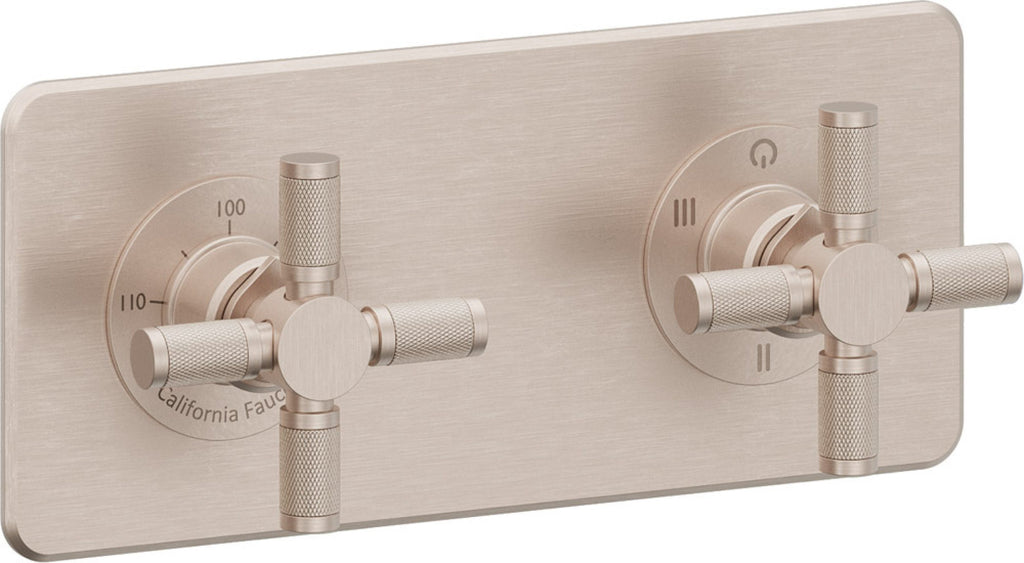 California Faucets Descanso StyleTherm Vista™ - Placa Cuadrada Sencilla (9" x 4")
