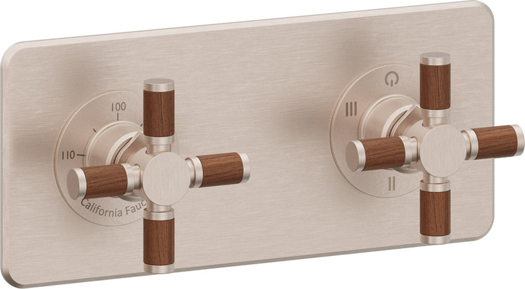 California Faucets Descanso StyleTherm Vista™ - Placa Cuadrada Sencilla (9" x 4")