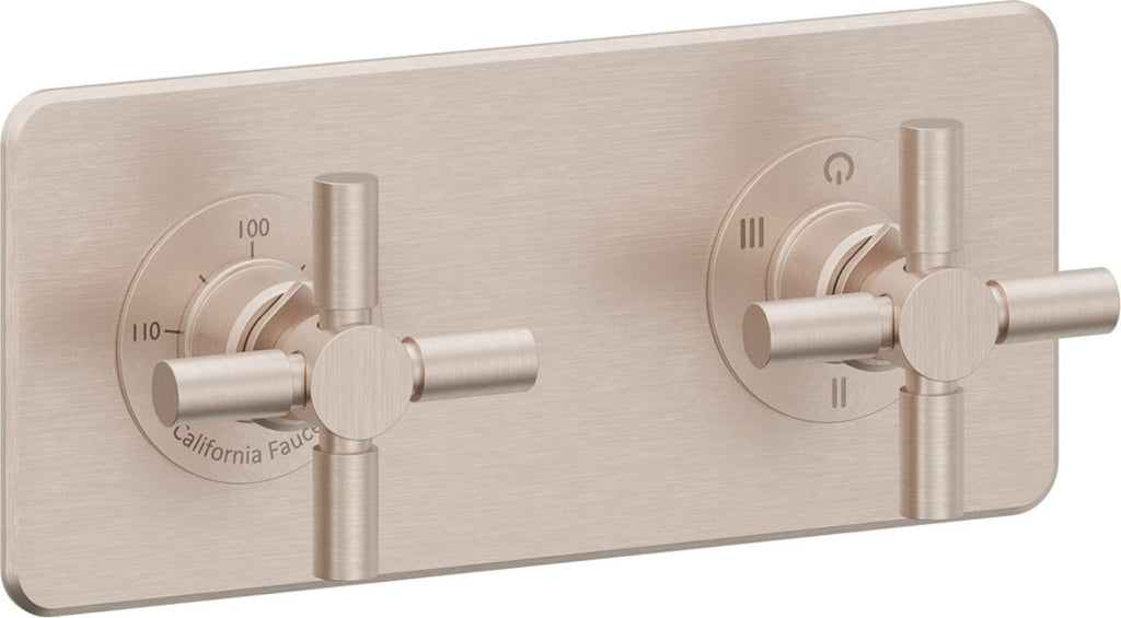 California Faucets Descanso StyleTherm Vista™ - Placa Cuadrada Sencilla (9" x 4")