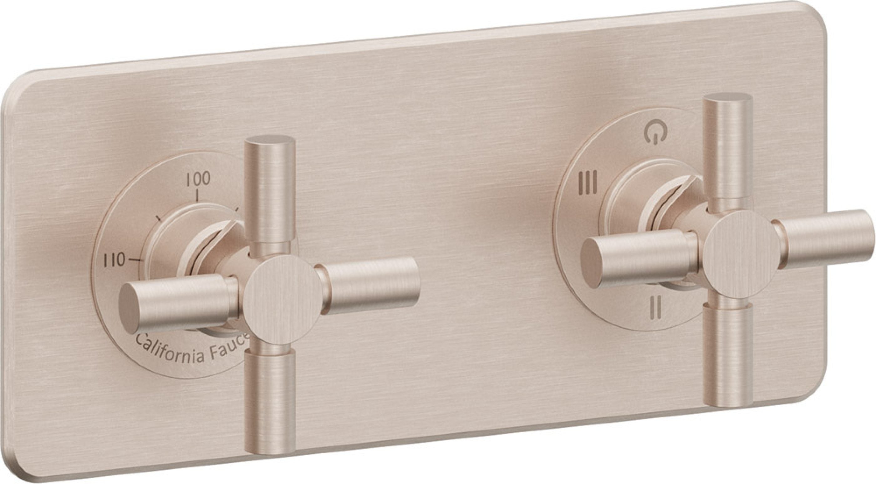 California Faucets Descanso StyleTherm Vista™ - Placa Cuadrada Sencilla (9" x 4")