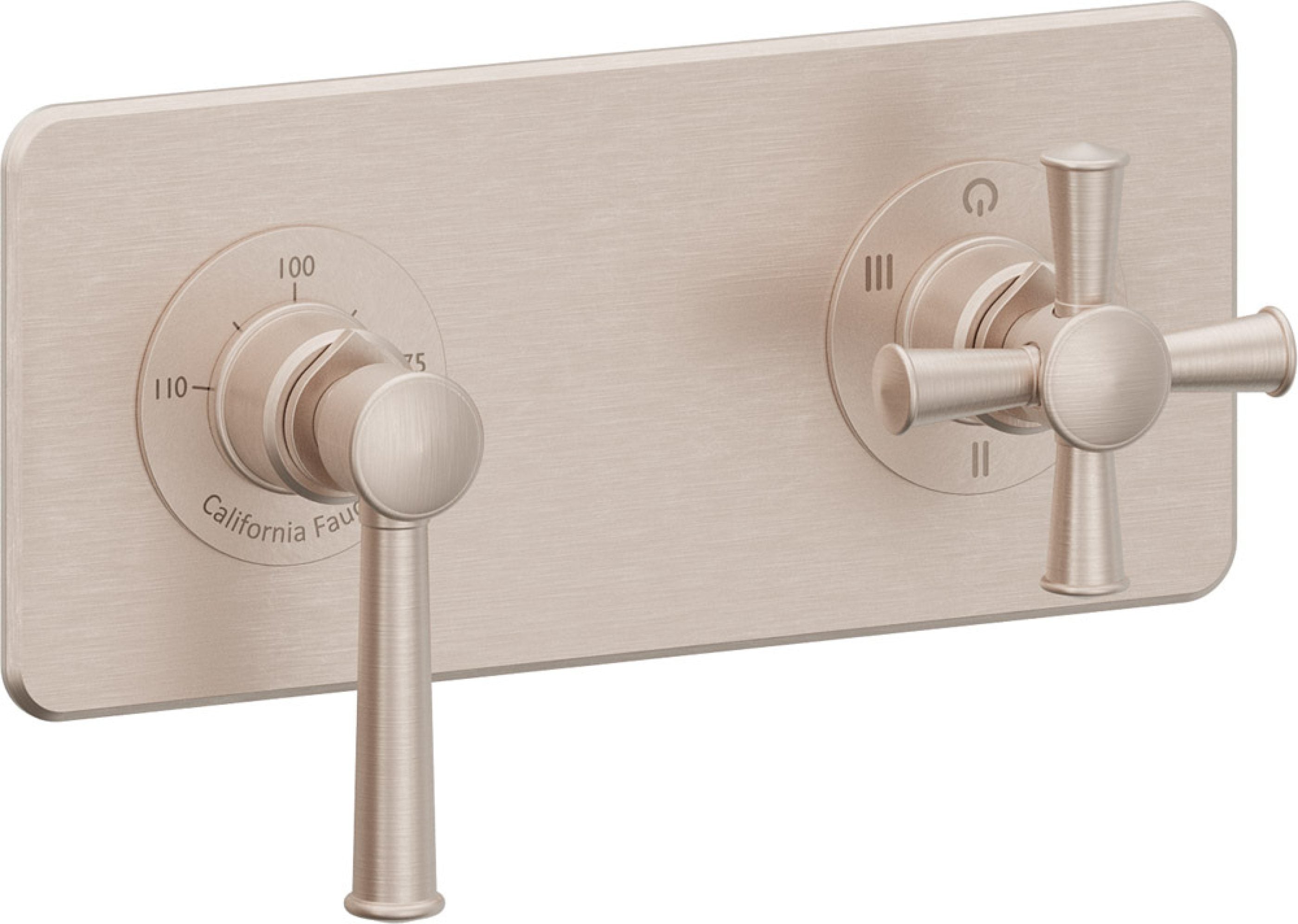 California Faucets Miramar StyleTherm Vista™ - Placa Cuadrada Sencilla (9" x 4")