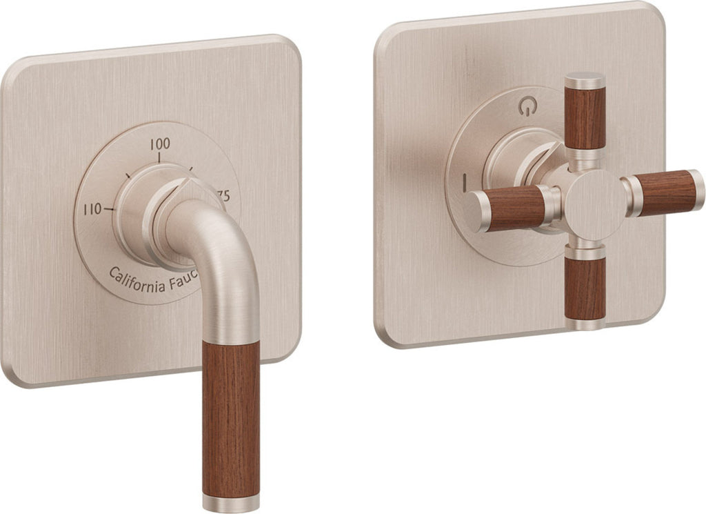 California Faucets Descanso StyleTherm Vista™ - Dos Placas Cuadradas (4" x 4" c/u)