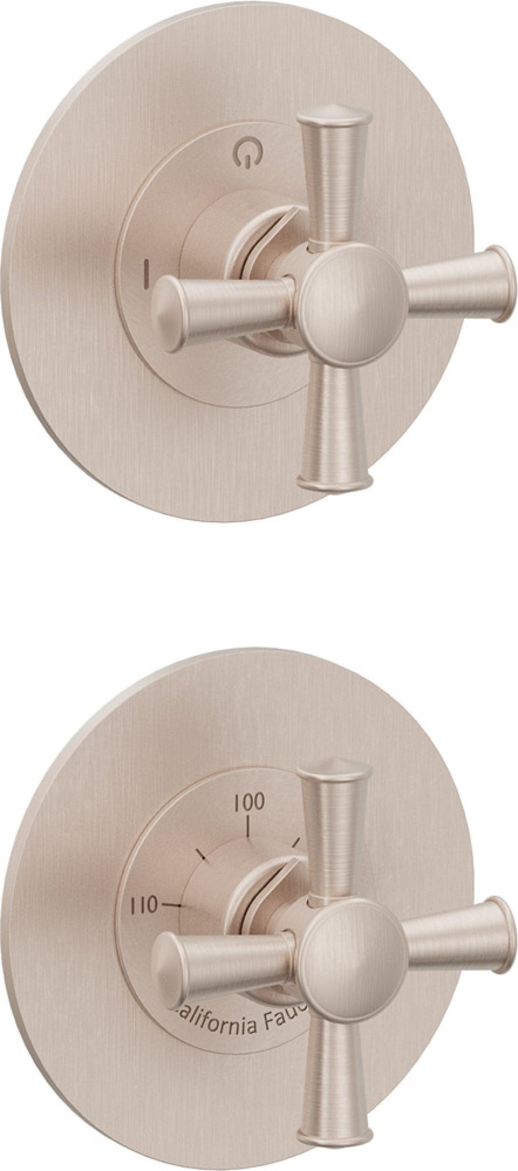 California Faucets Miramar StyleTherm Vista™ - Dos Placas Redondas (4" c/u)