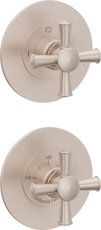 California Faucets Miramar StyleTherm Vista™ - Dos Placas Redondas (4" c/u)