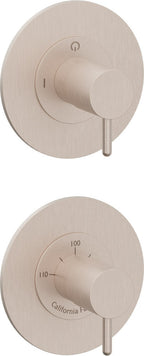 California Faucets Avalon StyleTherm Vista™ - Dos Placas Redondas (4" c/u)