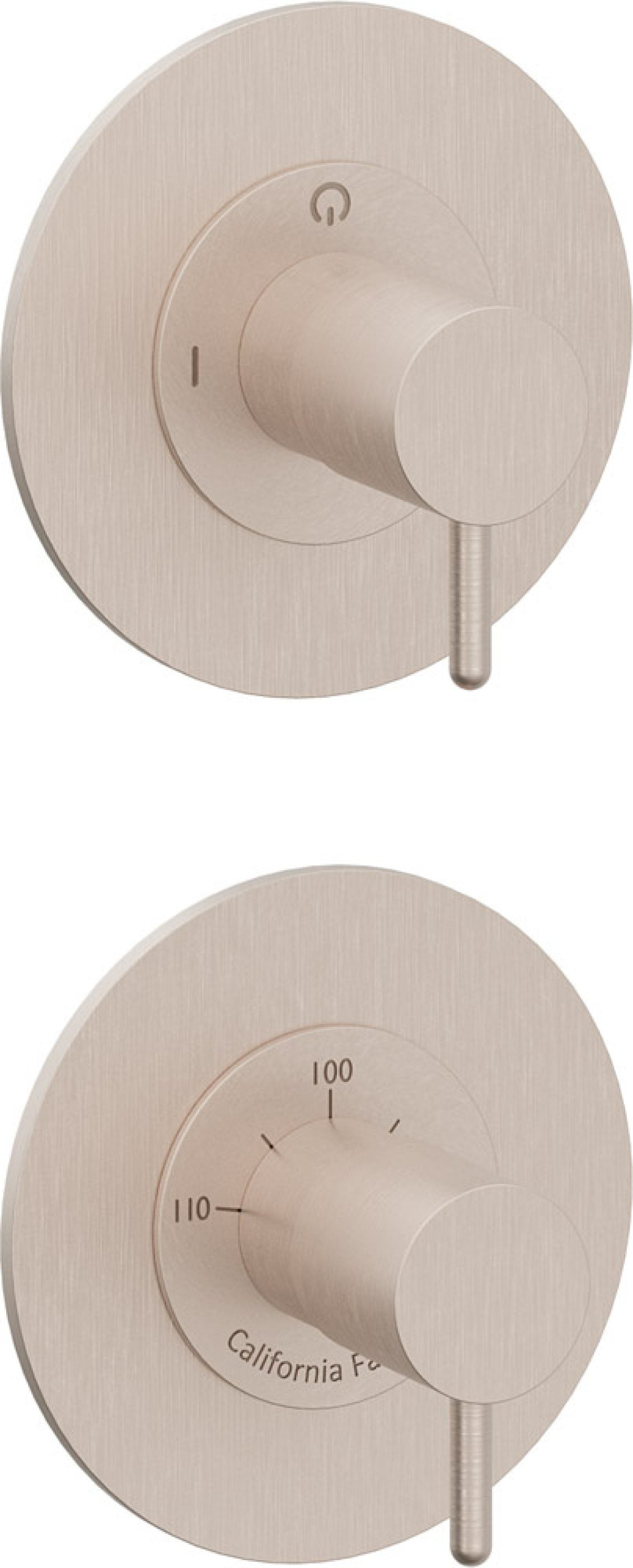 California Faucets Avalon StyleTherm Vista™ - Dos Placas Redondas (4" c/u)