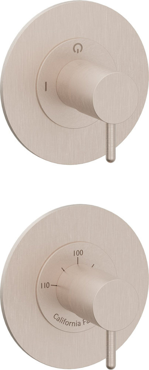 California Faucets Avalon StyleTherm Vista™ - Dos Placas Redondas (4" c/u)