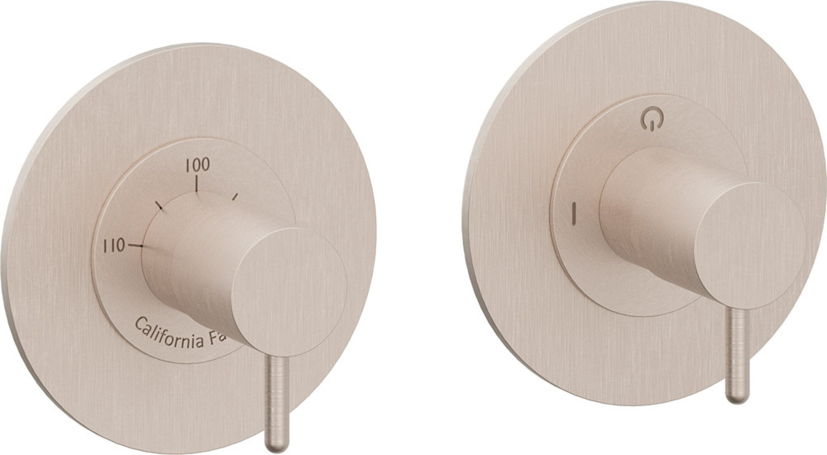 California Faucets Avalon StyleTherm Vista™ - Dos Placas Redondas (4" c/u)