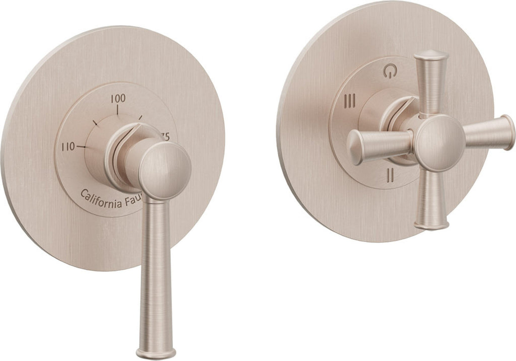 California Faucets Miramar StyleTherm Vista™ - Dos Placas Redondas (4" c/u)