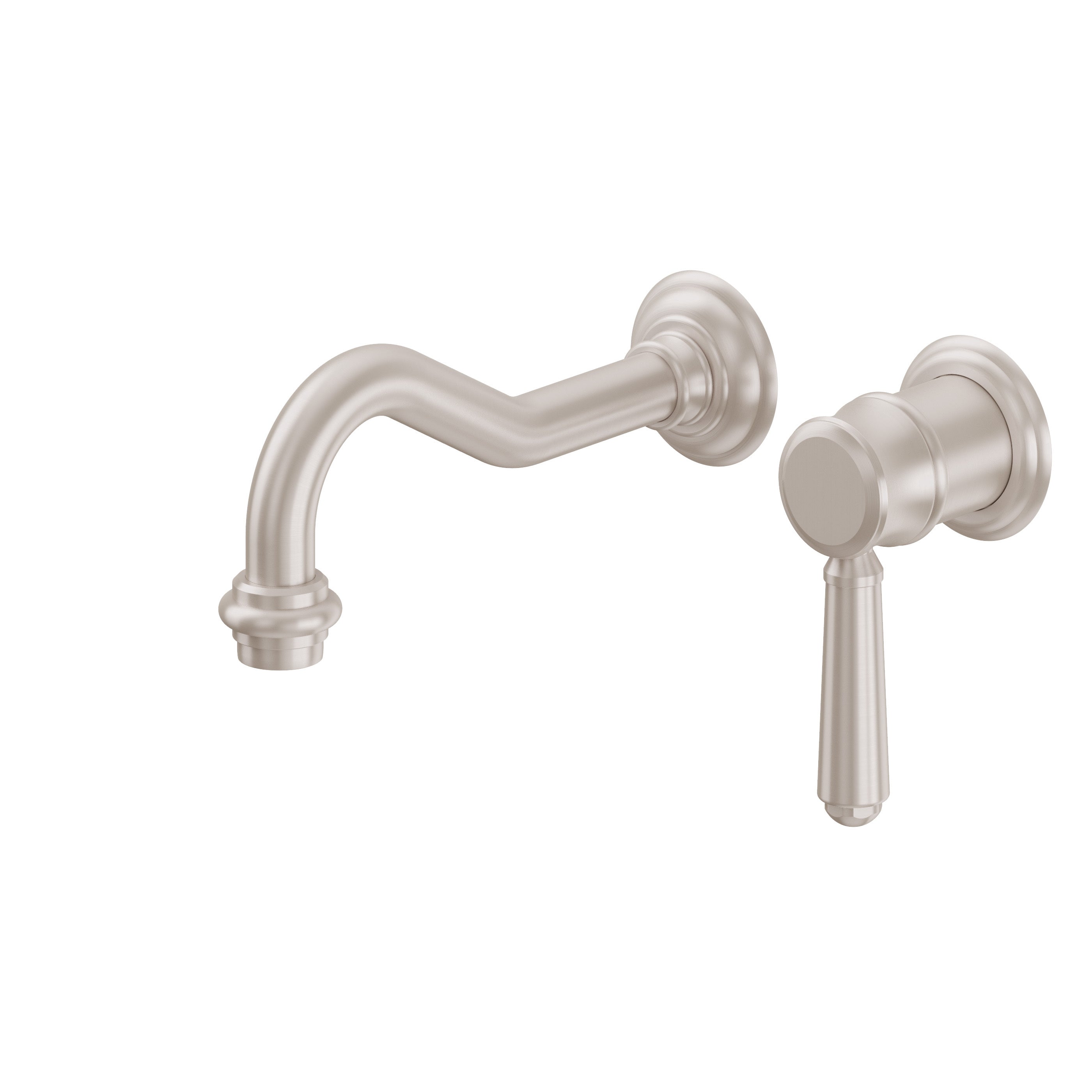 California Faucets Montecito Llave de Lavabo de Pared de Una Llave - Satin Nickel