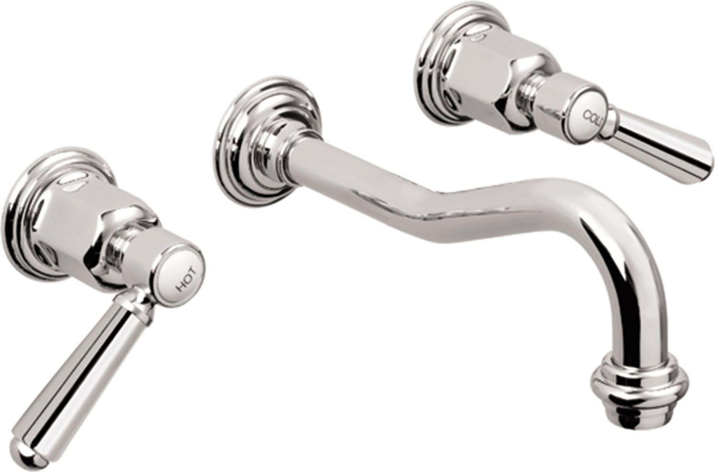 California Faucets Montecito Llave de Lavabo de Pared de Dos Llaves - Polished Chrome