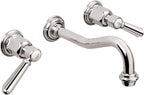 California Faucets Montecito Llave de Lavabo de Pared de Dos Llaves - Polished Chrome