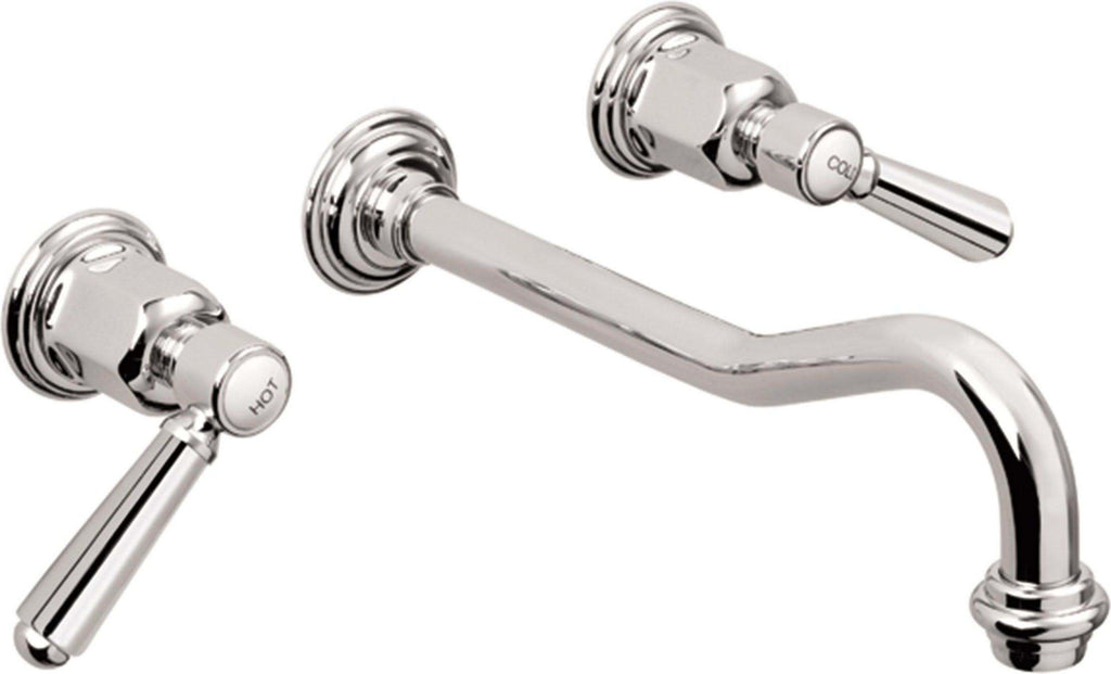 California Faucets Montecito Llave de Lavabo de Pared de Dos Llaves - Polished Chrome