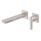 California Faucets San Elijo Llave de Lavabo de Pared de Una Llave - Base Cuadrada - Satin Nickel